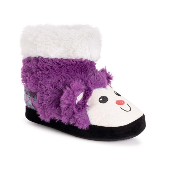 Muk Luks Purple Monkey Slipper Boots Girls XL Extra Large 2-3 or 6-9 Years Old - Picture 4 of 6